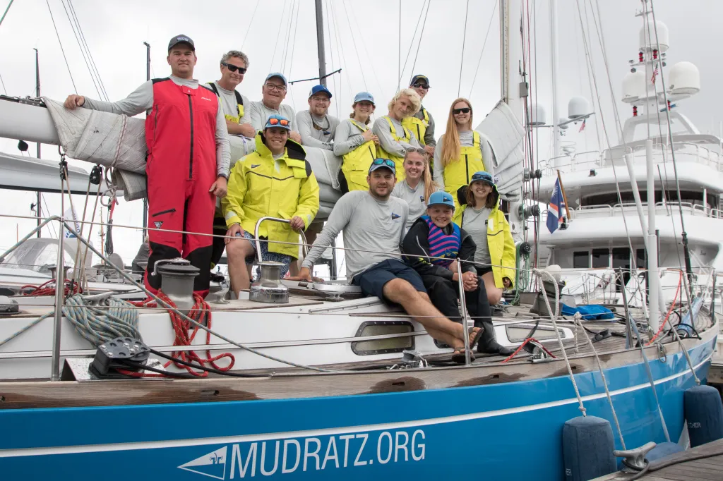 MudRatz crew aboard a donated offshore boat